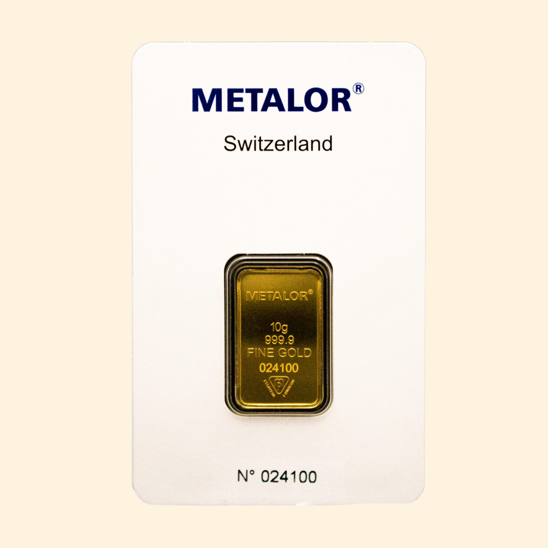 10 Gram Metalor Swiss Gold Bullion Bar