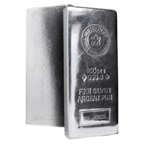 100 oz Royal Canadian Mint Silver Bullion Bar