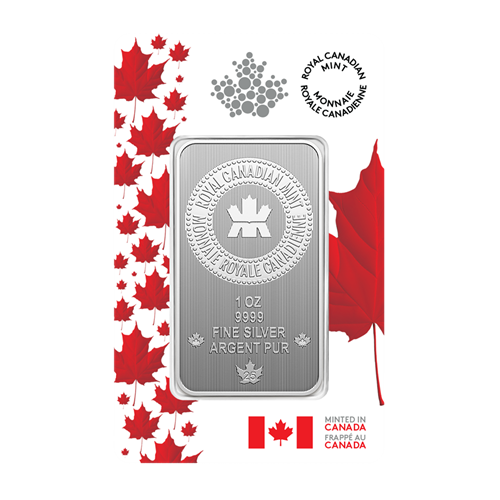 1 oz Royal Canadian Mint Silver Bullion Bar