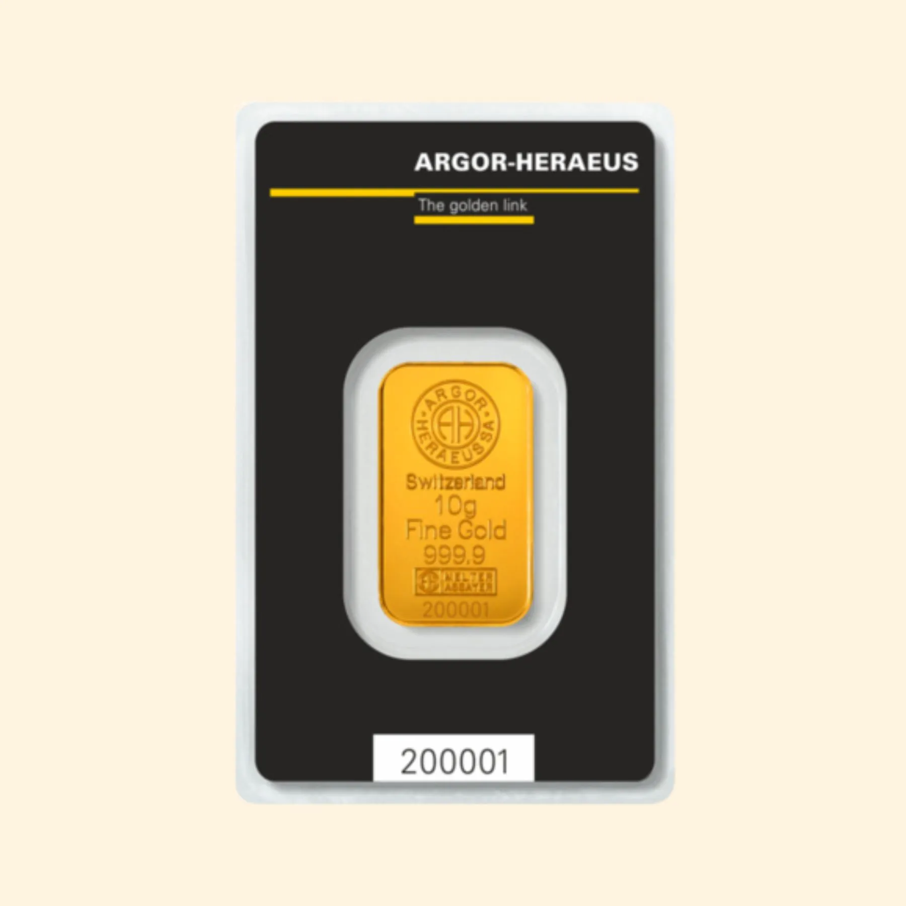10 Gram Argor-Heraeus Swiss Gold Bullion Bar