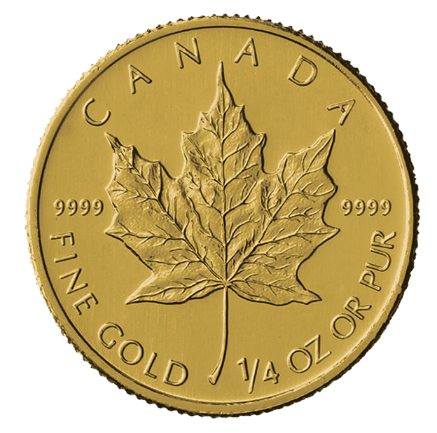 1/4 oz(7.8g) Gold Canadian Maple Leaf Coins