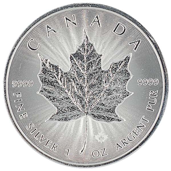 1 oz Canadian Silver Maple Leaf Bullion Coin