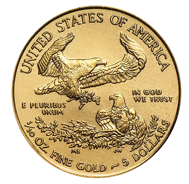 1/10 oz (3.1 g) American Gold Eagle Coins