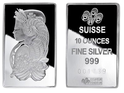 10 oz PAMP Suisse Silver Cast Bar