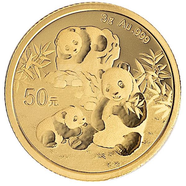 3 Gram Chinese Gold Panda Bullion Coin