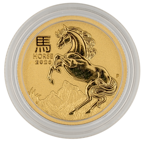 1/10 oz Australian Lunar Series “Year of the Horse” Gold Bullion Coin