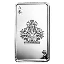 10 oz Ace of Clubs Silver Bullion Bar