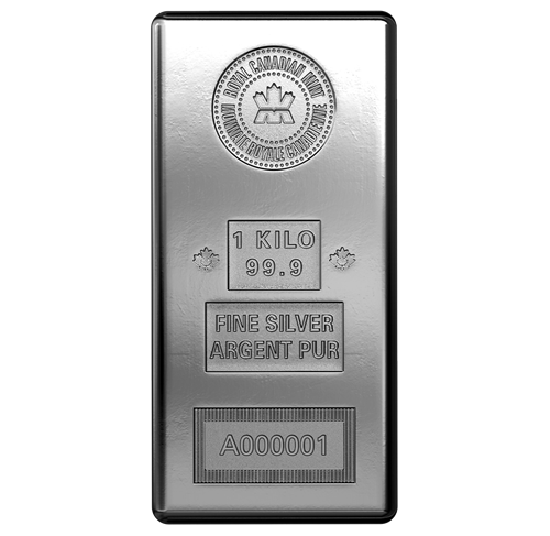 1 Kilogram Royal Canadian Mint Silver Bullion Bar